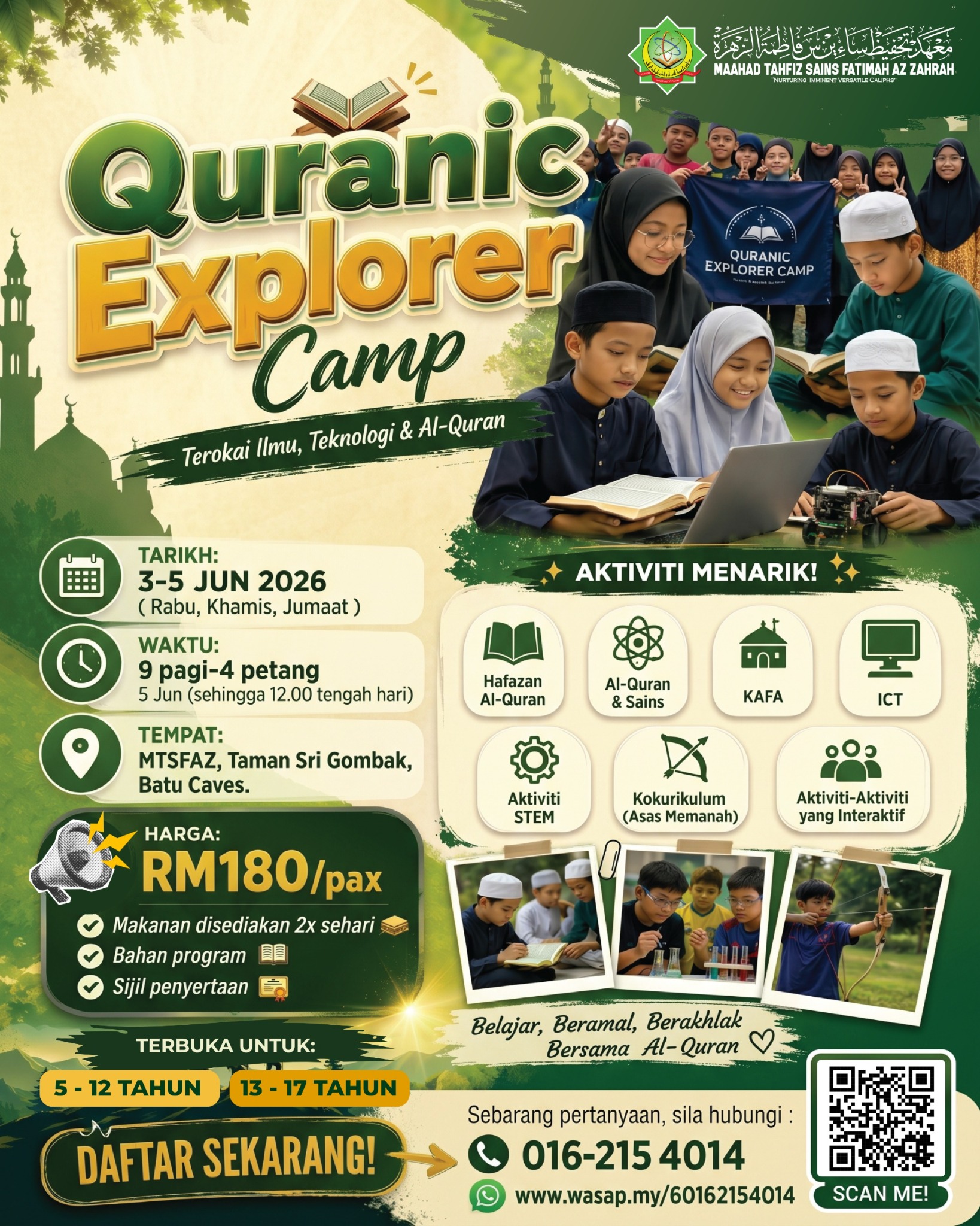 Poster Quranic Explorer Camp MTSFAZ